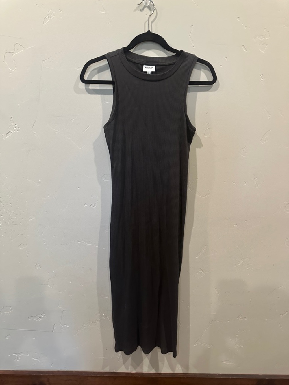 Vero Moda Black Ribbed Midi Tank Dress